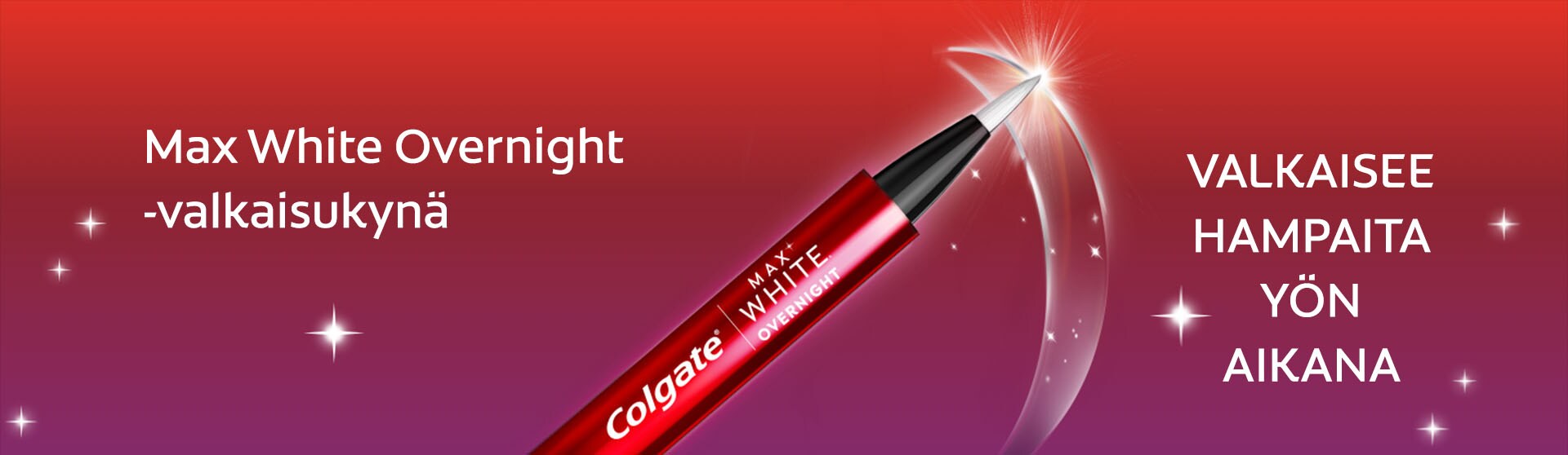 Colgate White Overnight -valkaisukynä valkaisee hampaita yön aikana